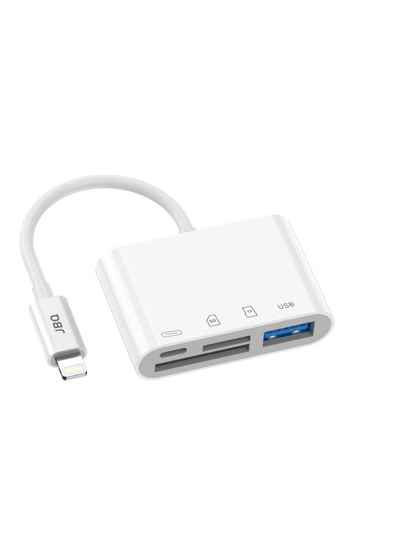 JBQ 4-in-1 Multiport Adapter & Card Reader - Image 1