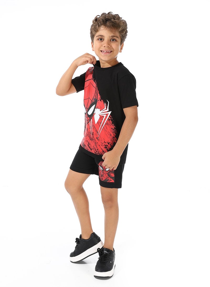 Spiderman T-shirt and shorts for boys  - Image 2