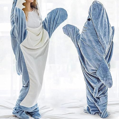 inkArts Shark Blanket Hoodie - Adult Shark Sleeping Bag & Cozy Flannel Hoodie - Image 4