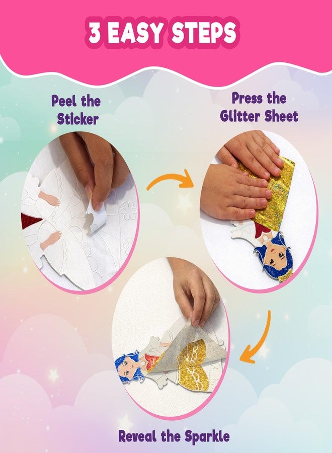 EINSTEIN BOX Princess Foil Art Craft Kit| Toy for Girls 7–14 Years | Mess Free DIY Art & Craft Kit | Birthday Gift for Girls Age 8 to 14 with Princess, Tiara, DIY Wand Peices & 50 Foil Sheets - Image 4