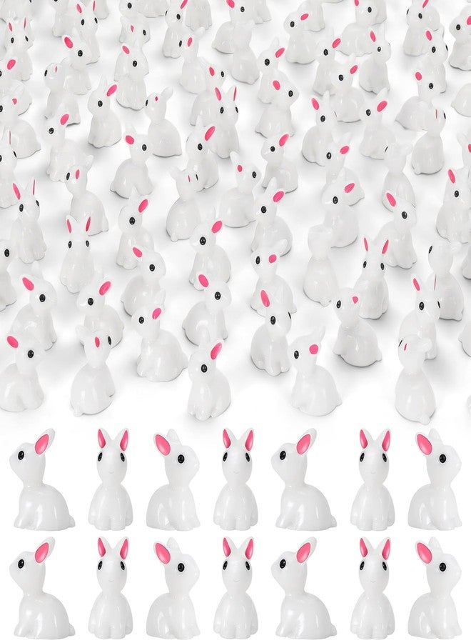 VICROIC 66 PCS Easter Mini Resin Bunny, Miniature Easter Bunny Figurines, Tiny Rabbit for Dollhouse Decorations, Fairy Garden Landscape Ornaments, Easter Egg Fillers Party Favors - Image 2
