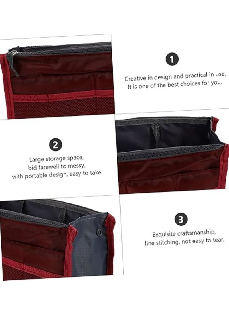 Generic - Women Tote Bag Organizer Insert, Travel Bag Insert, Compartment Bag, Felt Bag, Zipper Bag Organizer, Handbag Organizer Purse, Large Liner Tidy Bag, with 13 Pockets - Image 1