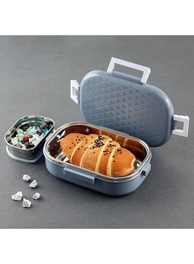 Cello Altro NEO Lunch Box - 2 Pieces, Neo Grey - Image 1