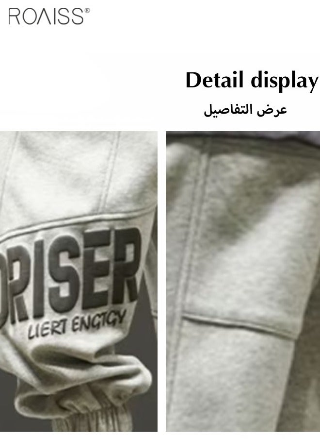 Men's Fleece Letter Print Bound Feet Drawstring Sweatpants - pzsku/ZCEA1EC392848F4223009Z/45/_/1703670425/da77d316-b958-4eb4-a2ea-69d50cbf37d3