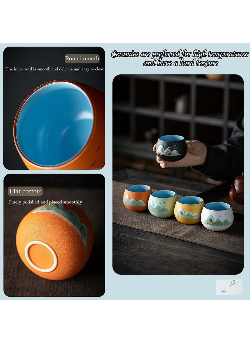 5 pieces 130ml Chinese Ceramic tea cup gift box, Ceramic Asian tea cup ,Handle less Arhat Cup, Japanese tea cup set, suitable for gift collection outdoor office tea drinking - pzsku/ZCEA1F721DDC2D866185AZ/45/_/1711951771/71dae1d2-ae77-4cea-bfa1-5e35b692e70c