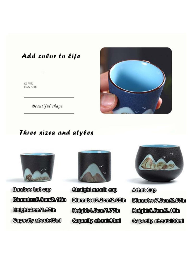 5 pieces 130ml Chinese Ceramic tea cup gift box, Ceramic Asian tea cup ,Handle less Arhat Cup, Japanese tea cup set, suitable for gift collection outdoor office tea drinking - pzsku/ZCEA1F721DDC2D866185AZ/45/_/1711951771/9ee9bb5a-cbed-493a-951b-6aa5f4c738d9