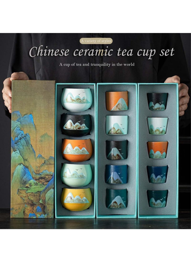 5 pieces 130ml Chinese Ceramic tea cup gift box, Ceramic Asian tea cup ,Handle less Arhat Cup, Japanese tea cup set, suitable for gift collection outdoor office tea drinking - pzsku/ZCEA1F721DDC2D866185AZ/45/_/1721372030/38b9ef19-393d-465b-8db1-d4bcd12b2502