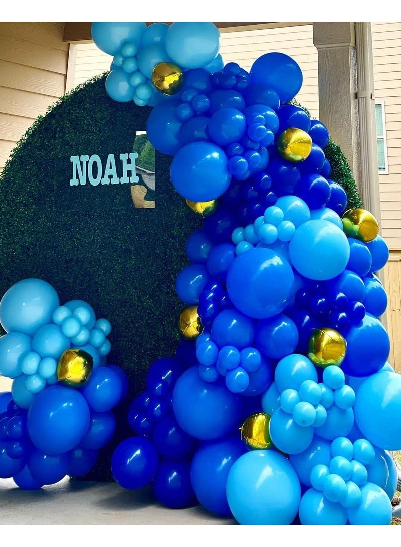 هوم زون هوم زون عبوة من 100 بالونات هيليوم دائري مقاس 12 انش بلون ازرق فاتح لحفلات استقبال المولود وحفلات الزفاف واعياد الميلاد - Image 4