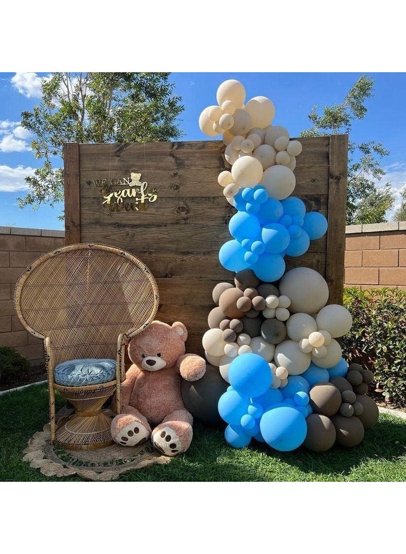 هوم زون هوم زون عبوة من 100 بالونات هيليوم دائري مقاس 12 انش بلون ازرق فاتح لحفلات استقبال المولود وحفلات الزفاف واعياد الميلاد - Image 3