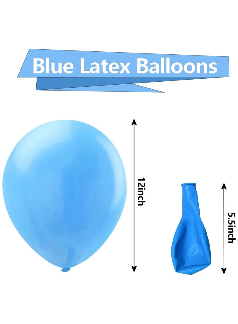 هوم زون هوم زون عبوة من 100 بالونات هيليوم دائري مقاس 12 انش بلون ازرق فاتح لحفلات استقبال المولود وحفلات الزفاف واعياد الميلاد - Image 2