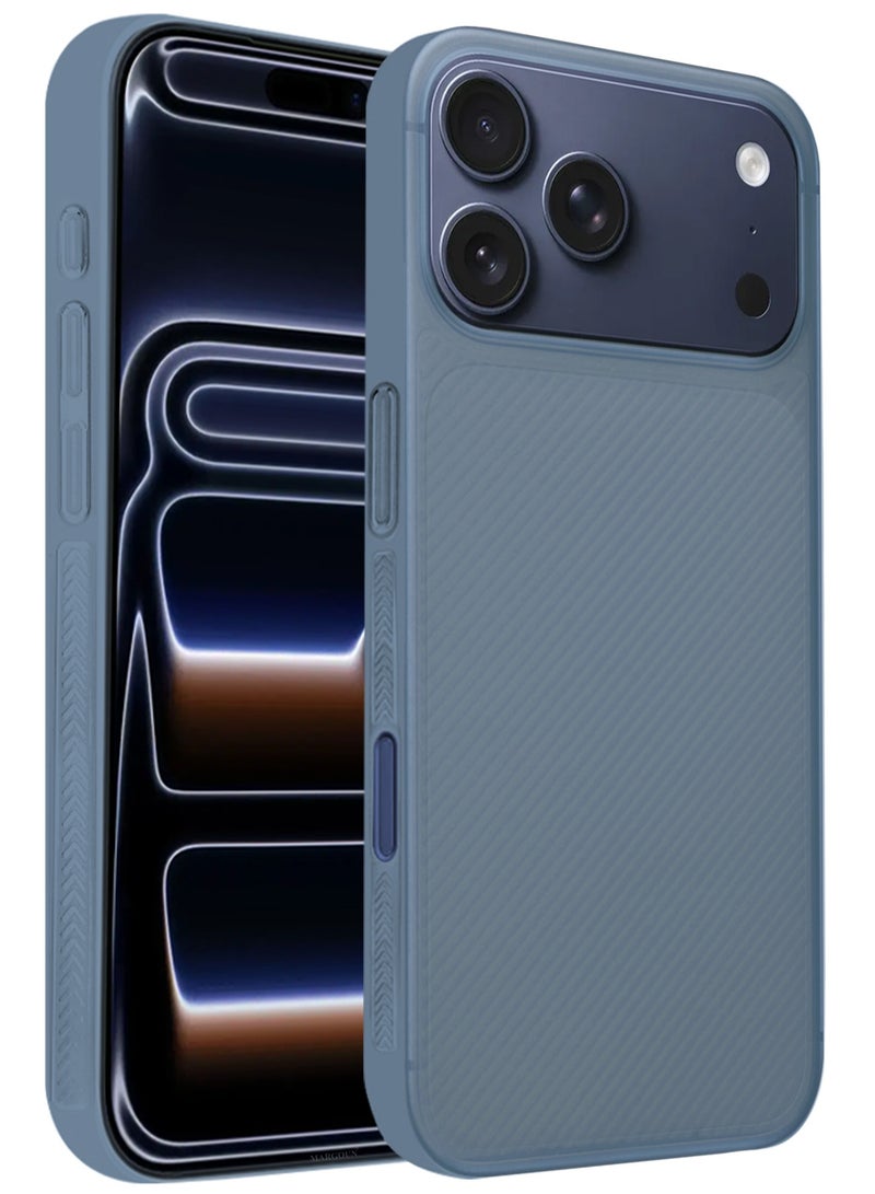 CATANES Case Cover for iPhone 17 Pro, Air Skin Line Design Back Cover, Sturdy Durable Ultra-Thin Case, Drop Protection Cover Clear - Light Blue - Image 2