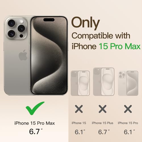 JETech Magnetic Case for iPhone 15 Pro Max 67Inch Camera Lens Full Protection Compatible with MagSafe Wireless Charging Shockproof Electroplated TPU Soft Clear Phone Cover Gold - Image 3