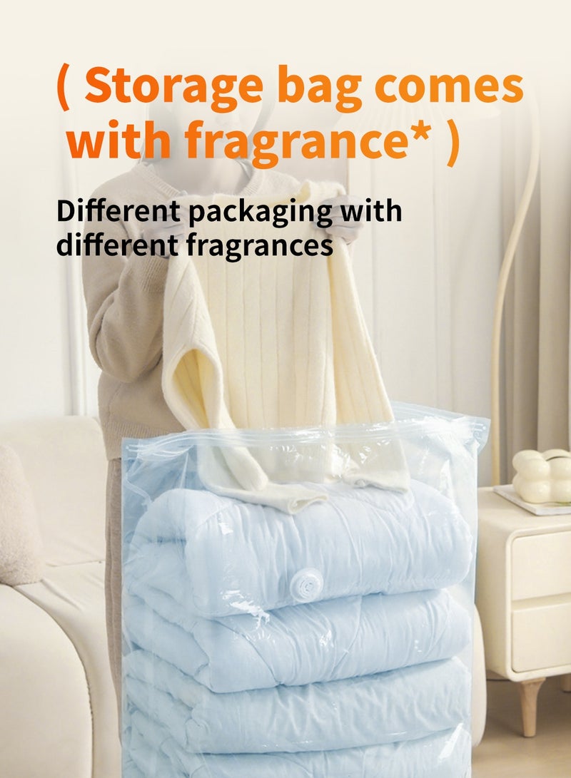 Scented Storage Bags, 6 Packs with free pump, Reusable Compression Bags Space Saver, Vacuum Bag for Packing, Clothes, Bedding, Traval  - Image 2