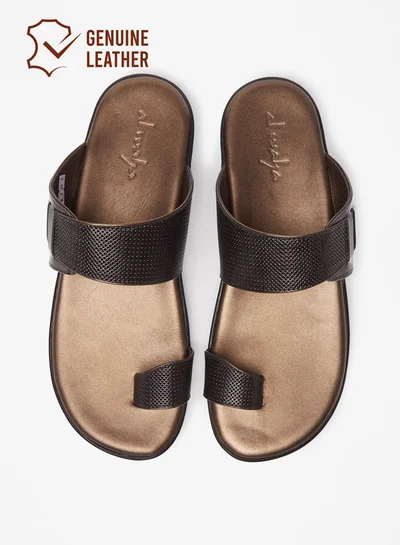 Al Waha Mens Leather Slip-On Arabic Sandals
