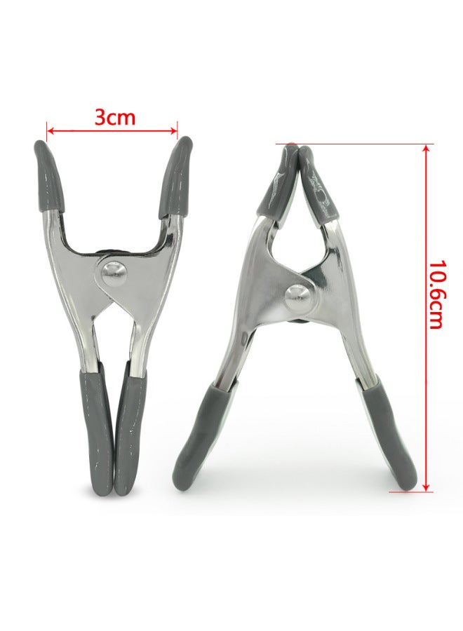 Tent Clip 4-inch Metal Spring Studio Background Woodworking Fixed A- Line Oil Cloth Wedding Dress Clip-Specification Model:4inch Gray Metal Clip  - Image 3