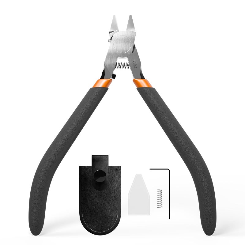Uleey Model Nippers with Ultra-thin Single Edge, Uleey 4.9 inch Sprue Cutter for Beginners, U02 Model Cippers for Plastic Model Building and Fixing (Black) - Image 1