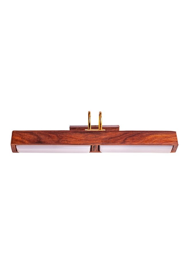 Green House Green House Handmade Sheesham Wood Wall Lamp/Picture/Vanity/Mirror/Washbasin Light | Focus Light for Photofram/Art | Two 10W Tri Colour LEDs | Home Decor | Living Room, Bedroom, Dining Room, Hallway  - Image 2
