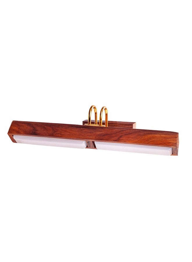 Green House Green House Handmade Sheesham Wood Wall Lamp/Picture/Vanity/Mirror/Washbasin Light | Focus Light for Photofram/Art | Two 10W Tri Colour LEDs | Home Decor | Living Room, Bedroom, Dining Room, Hallway  - Image 1