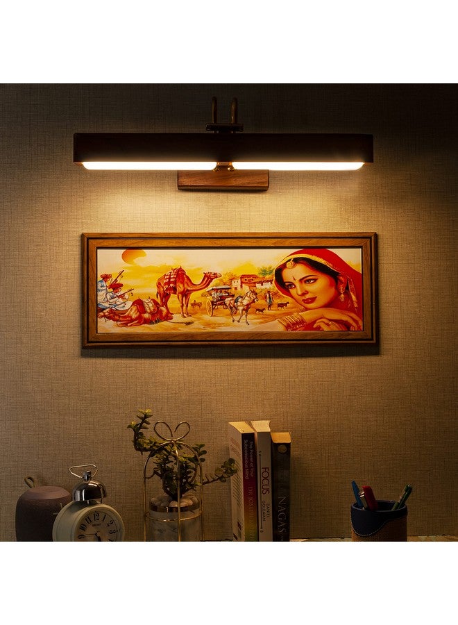 Green House Green House Handmade Sheesham Wood Wall Lamp/Picture/Vanity/Mirror/Washbasin Light | Focus Light for Photofram/Art | Two 10W Tri Colour LEDs | Home Decor | Living Room, Bedroom, Dining Room, Hallway  - Image 4