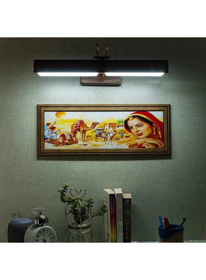 Green House Green House Handmade Sheesham Wood Wall Lamp/Picture/Vanity/Mirror/Washbasin Light | Focus Light for Photofram/Art | Two 10W Tri Colour LEDs | Home Decor | Living Room, Bedroom, Dining Room, Hallway  - Image 5