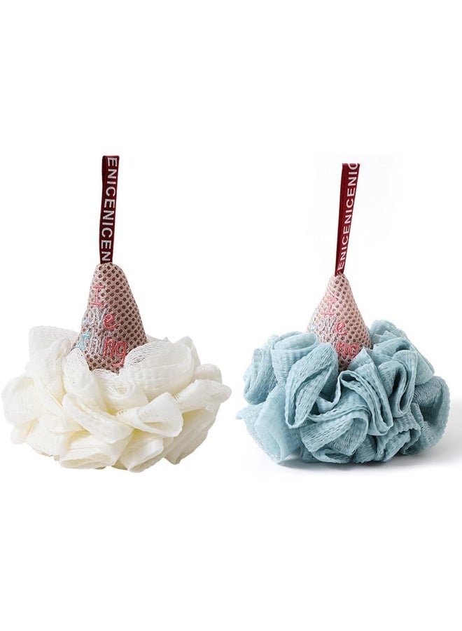 ECVV Bath Shower Sponge Loofah Puff Body Scrubber Wash Exfoliator Brush for Kid Adult Unique Gift Ice Cream Shape Bathing Cleaning Accessories - Image 1