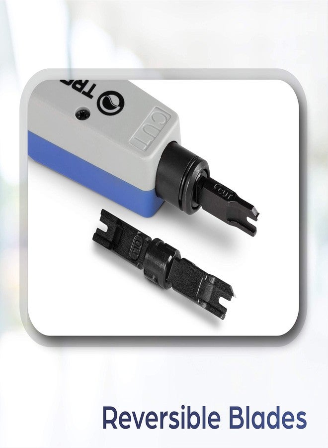 TRENDnet Punch Down Tool With 110 And Krone Blade, Insert & Cut Terminations In One Operation, Precision Blades Are Interchangeable & Reversible, Network Punch Tool, Grey, TC-PDT - Image 4