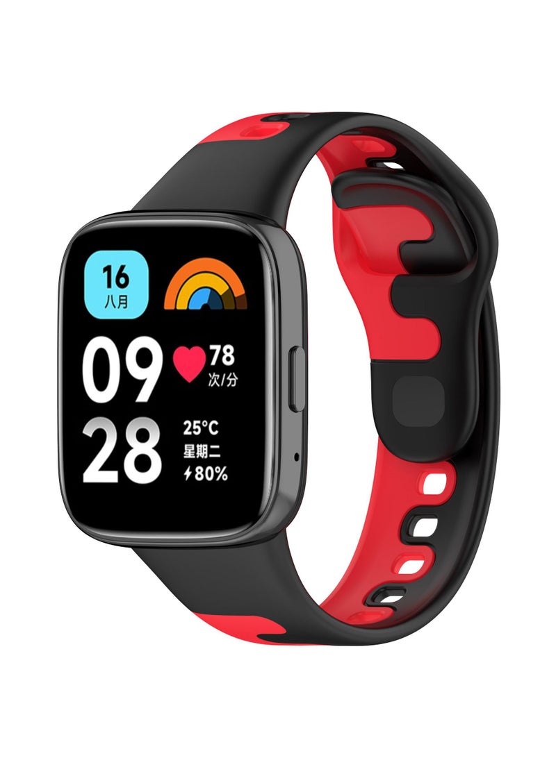 1Pcs Watch band for Redmi watch3 lite/Active watch strap Black/Red 22mm - Image 1