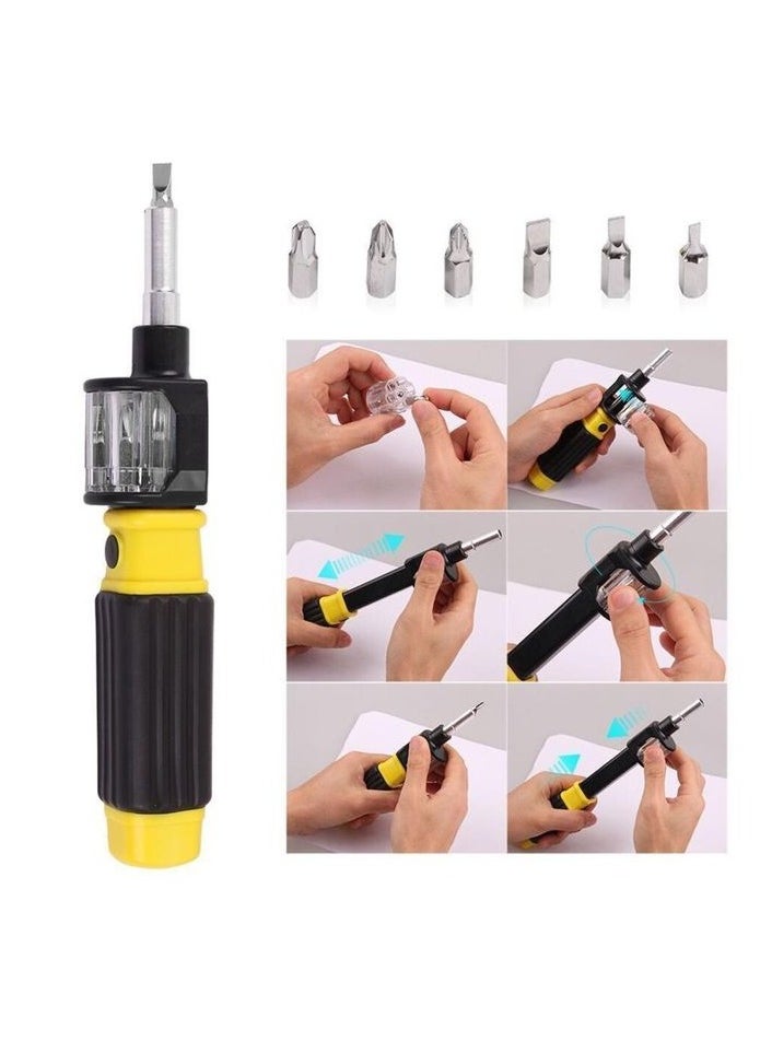 Generic Revolver Screwdriver Magazine Bits Precision Repair Hand Tool 6 in 1  - Image 2