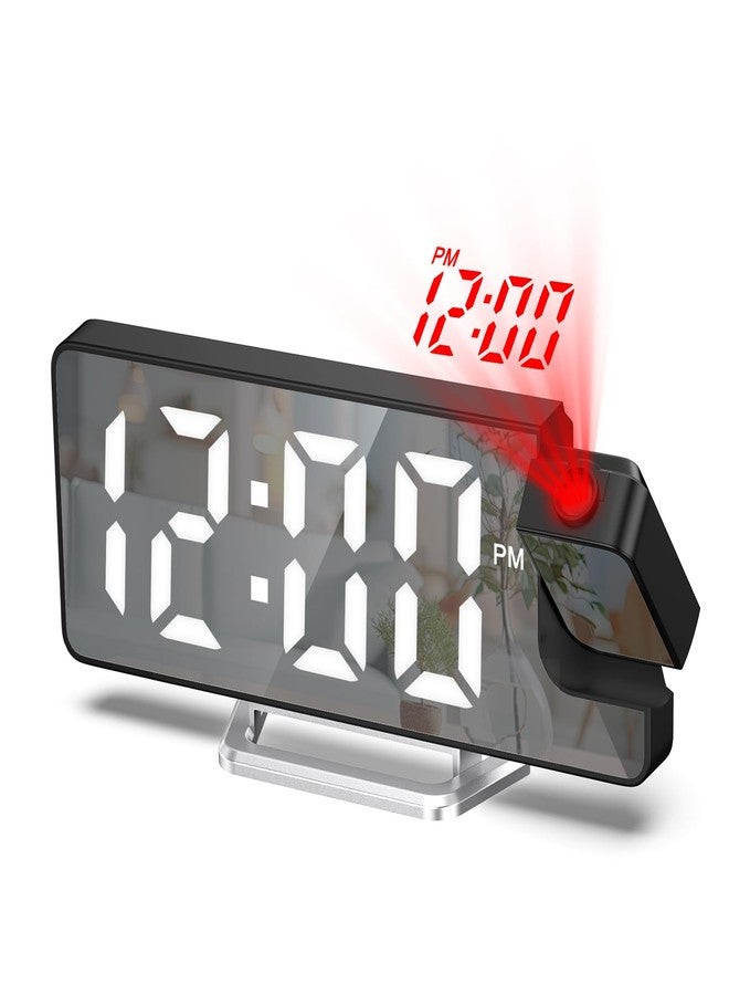 LOFICOPER ساعة منبه رقمية LOFICOPER لغرفة النوم، مزودة بجهاز عرض قابل للدوران 180 درجة، وشاشة LED كبيرة 7.9 بوصة تعرض درجة الحرارة، وخاصية الغفوة، وسطوع قابل للتعديل، وكابل USB، وساعة منضدة ليلية للمنزل والمكتب - Image 1