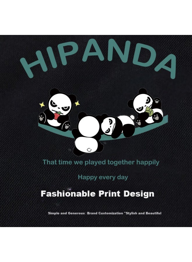Hipanda Uni Sweatshirt, Autumn American-style Loose Trendy Casual Top For Men And Women, Loose Round Neck, Black, 3XL - Image 4