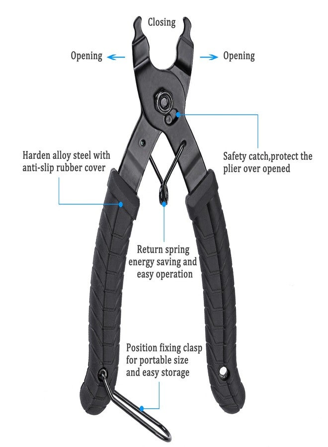 Oumers Bike Master Link Plier Tool, 2 in 1 Bicycle Chain Quick Link Opener-Closer Remover Compatible with All Speed Chain Repair - Image 3