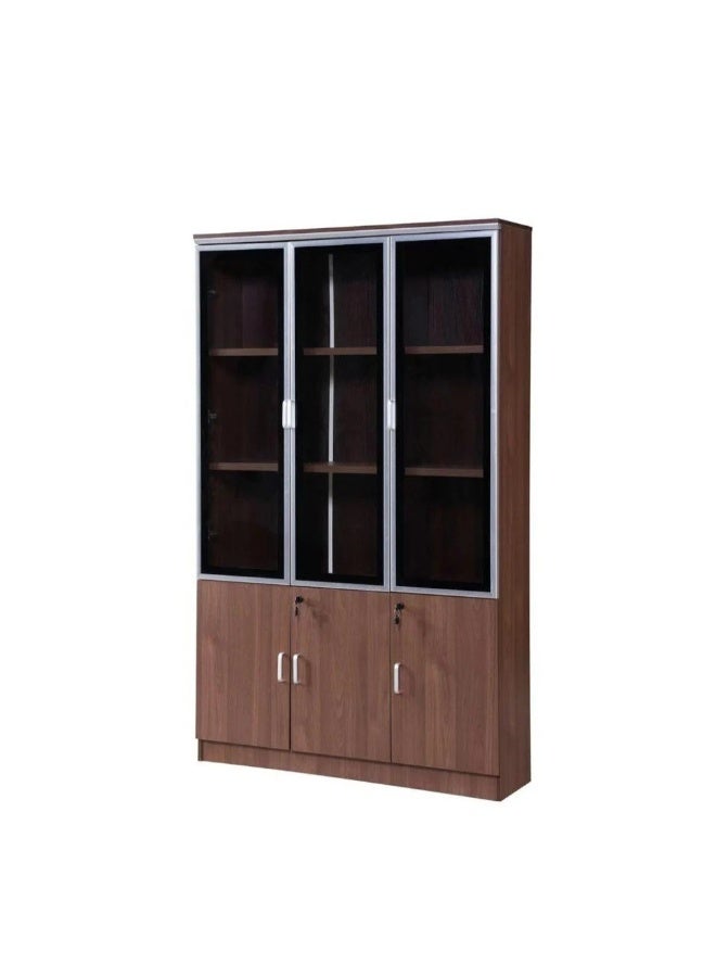 بيتي دولاب تخزين مكتبي خشب 3 باب لون بني فاتح - Image 2