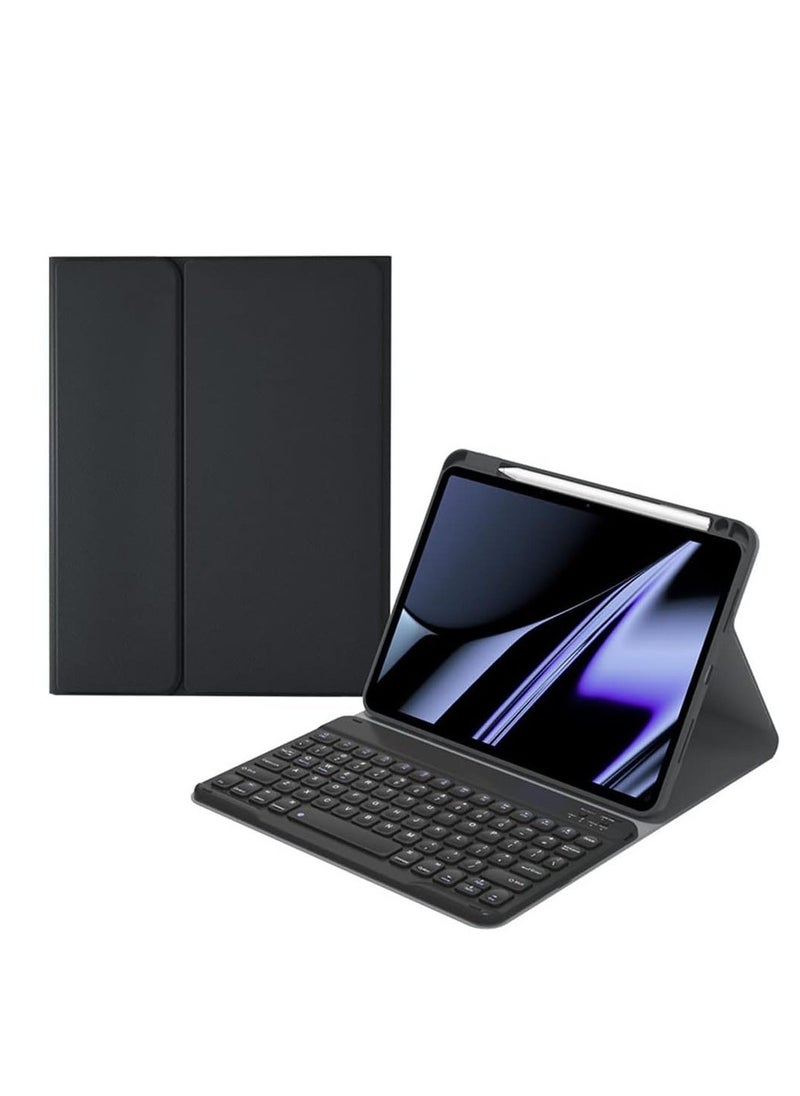 JAJEEK iPad 9.7 Inch Keyboard Case for iPad Air 2nd Gen, iPad 5th Gen & iPad 6th Gen (2017/2018) – Smart Foldable Cover with Pencil Holder & Magnetically Detachable Wireless Keyboard, Black - Image 1
