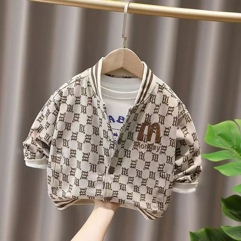Boy'S Coat Western Style Casual New Children'S Baby Handsome Baseball Jacket Top Autumn Fashion - Image 1