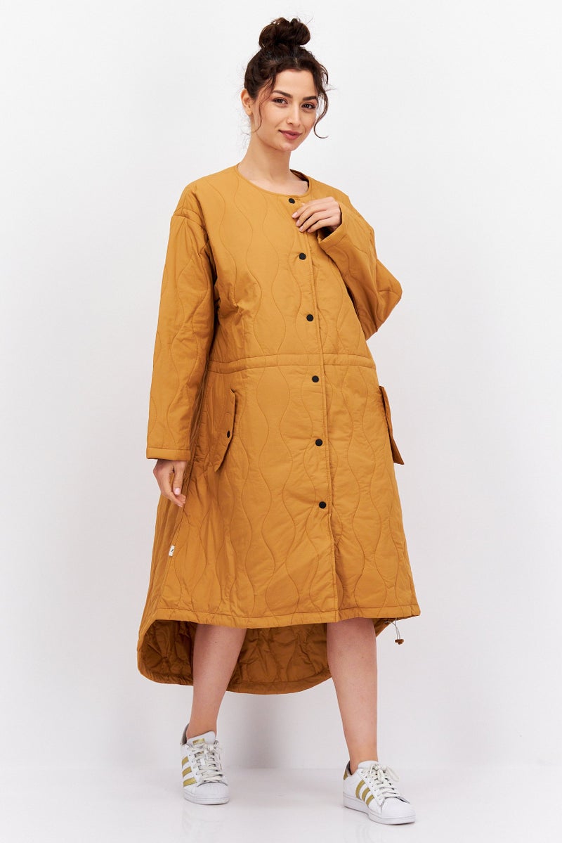 PUMA Women Sportswear Fit Quilted Outdoor Trench Coat, Brown  - Image 1