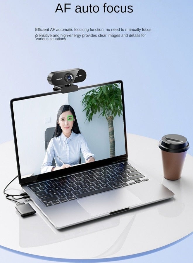 PORSTOO 1080P Webcam With USB HD Microphone,with Auto Light Correction, Low Light Enhancement,Dual Noise Reduction Microphones, For Laptop/pc, Plug And Play,Suitable For Video Conferencing/online Classes (Black) - Image 4