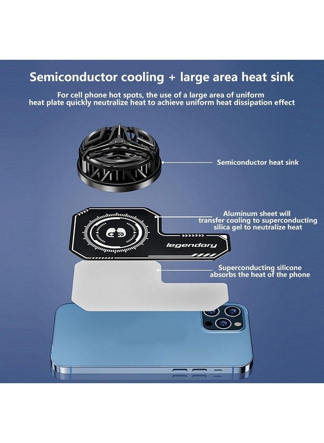 Beauenty Phone Cooling Pad Phone Heat Dissipation Magnetic Rear Back Clip Absorb Mobile Phone Heat Magnetic Sticker Cooler Radiator Heatsink Mobile phone heat spreader plate  - Image 5