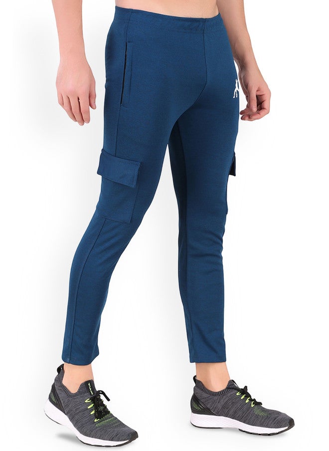 PREEN Men Mid-Rise Slim-Fit Dry-Fit Cargo Track Pants - Image 2