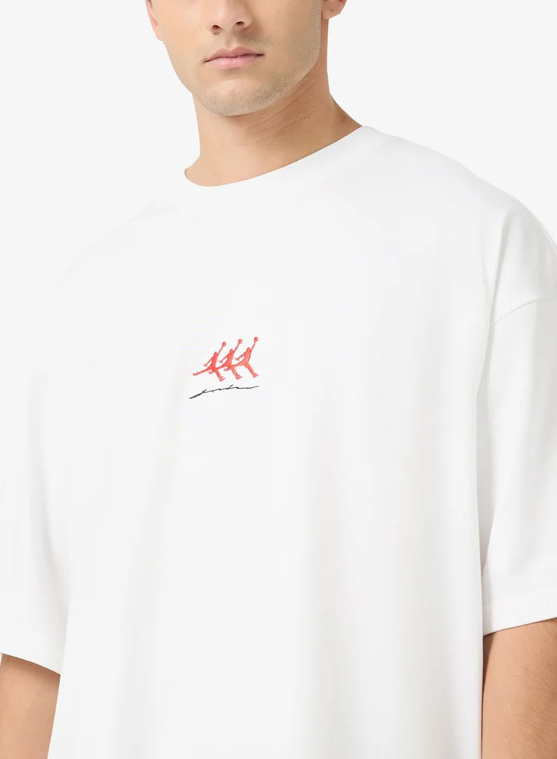 Jordan  Jordan Flight Graphic Oversized T-Shirt for Men | Best Price UAE