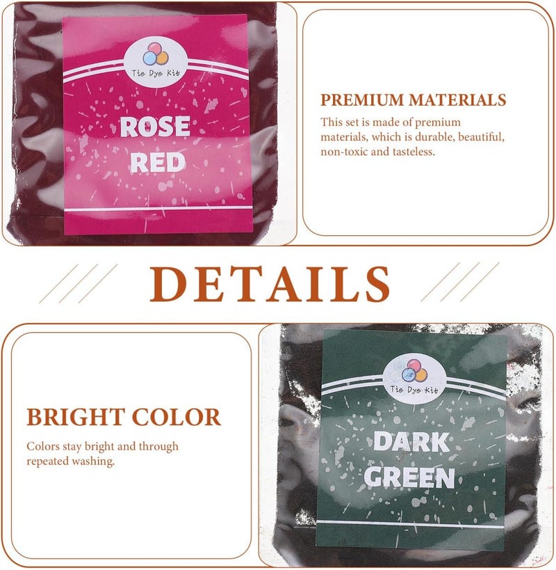 Operitacx 24pcs Tie Dye Powder, Colors Fabric Dyes for Clothing, Tie Dye Powder Refills Party Supplies for ing Children and Adults - Image 3
