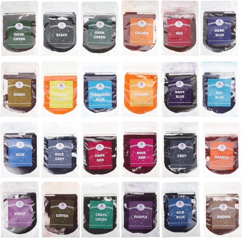 Operitacx 24pcs Tie Dye Powder, Colors Fabric Dyes for Clothing, Tie Dye Powder Refills Party Supplies for ing Children and Adults - Image 1