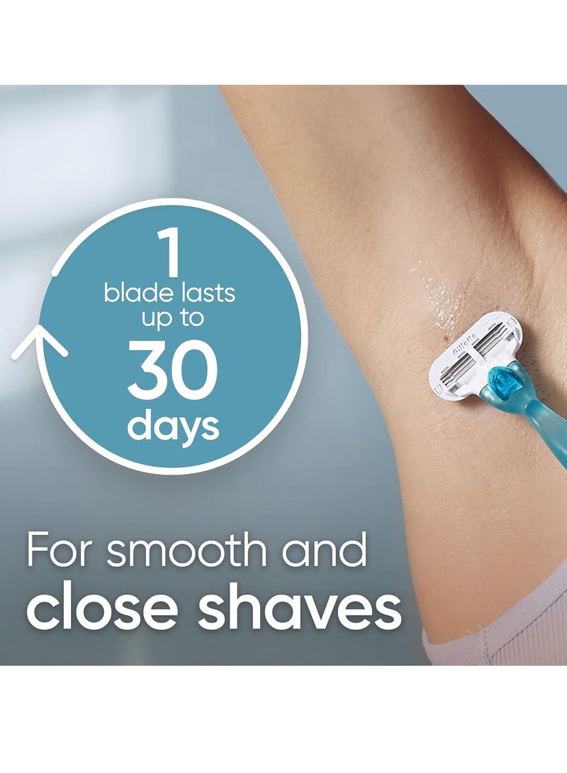 Gillette شفرات حلاقة جيليت فينوس سموذ للنساء، 8 قطع، مزودة بترطيب لحماية البشرة من التهيج - Image 4