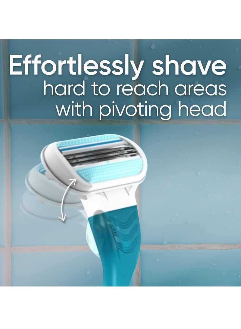 Gillette شفرات حلاقة جيليت فينوس سموذ للنساء، 8 قطع، مزودة بترطيب لحماية البشرة من التهيج - Image 3
