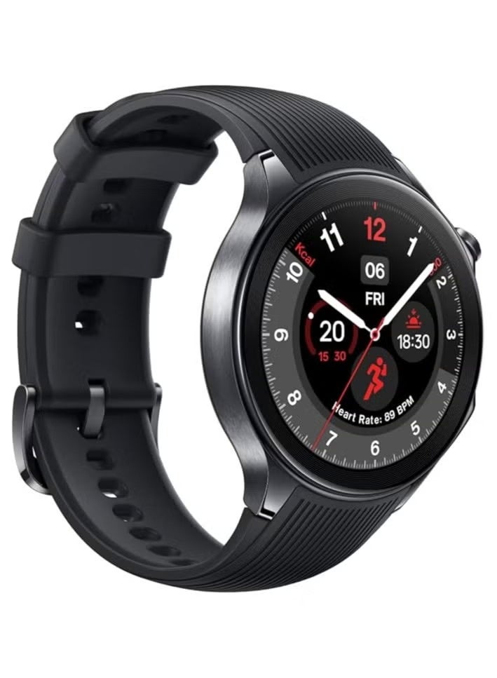 One Plus One OnePlus Watch 2 Black Steel, 32GB, 100-Hour Battery, Health & Fitness Tracking, Sapphire Crystal Design, Dual-Engine, Wear OS by Google - Image 4