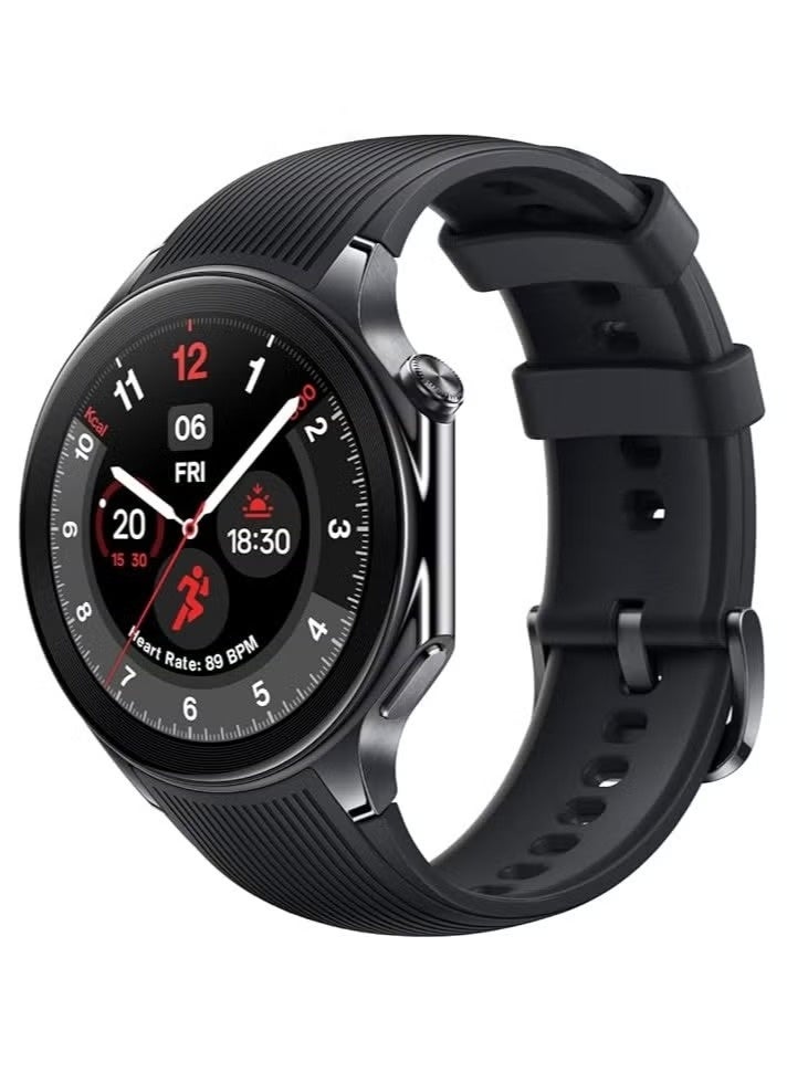 One Plus One OnePlus Watch 2 Black Steel, 32GB, 100-Hour Battery, Health & Fitness Tracking, Sapphire Crystal Design, Dual-Engine, Wear OS by Google - Image 5