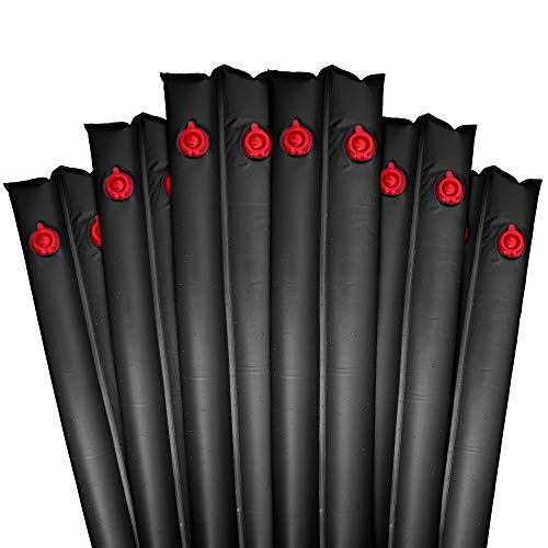 Robelle روبيل 8 قدم 6-pack أوزان غطاء المسبح مزدوجة الغرفة الثقيلة للغاية باللون الأسود، 0.42 مم سمك الفينيل، أكياس مياه المسبح، أنابيب المياه - Image 1