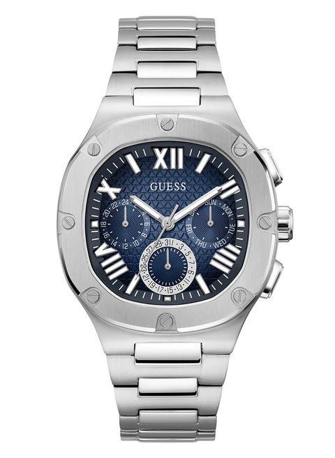 GUESS Mens Silver Tone Multi-function Watch GW0572G1