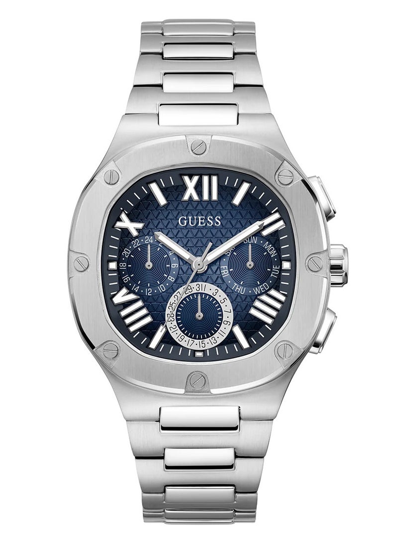 GUESS Mens Silver Tone Multi-function Watch GW0572G1
