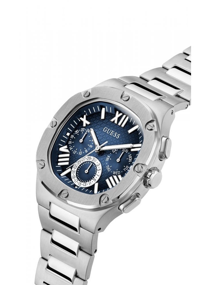 GUESS Mens Silver Tone Multi-function Watch GW0572G1