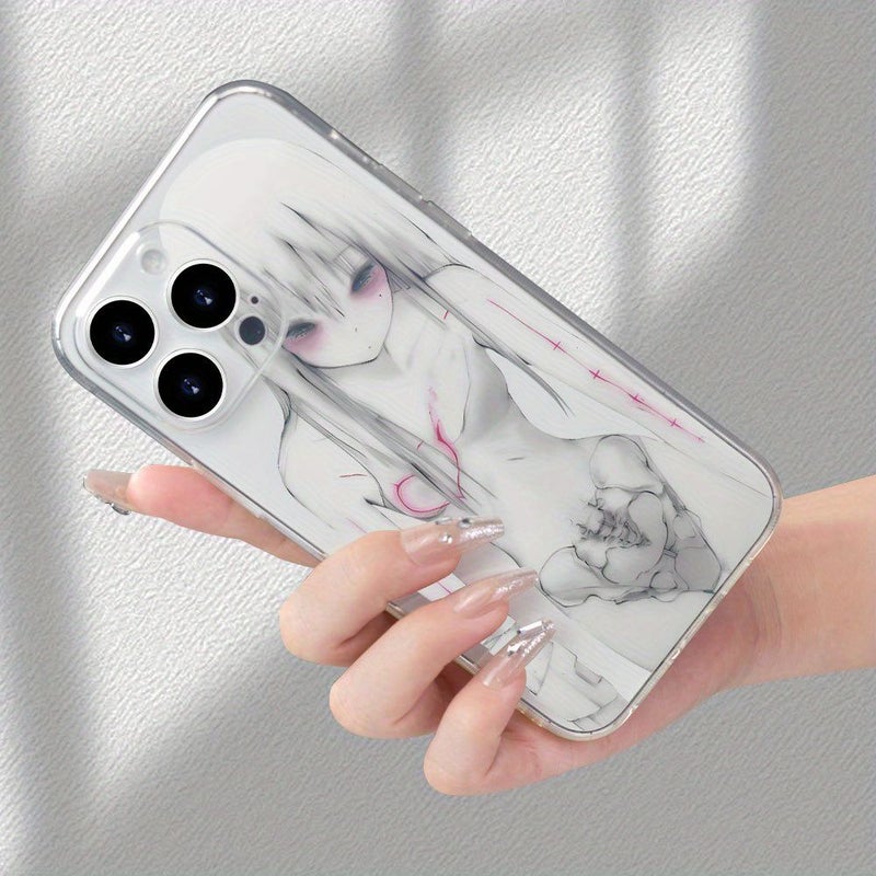 Transparent TPU Cartoon Beauty Phone Case For iPhone 12 Pro Clear Fun Trendy Gift - Image 3